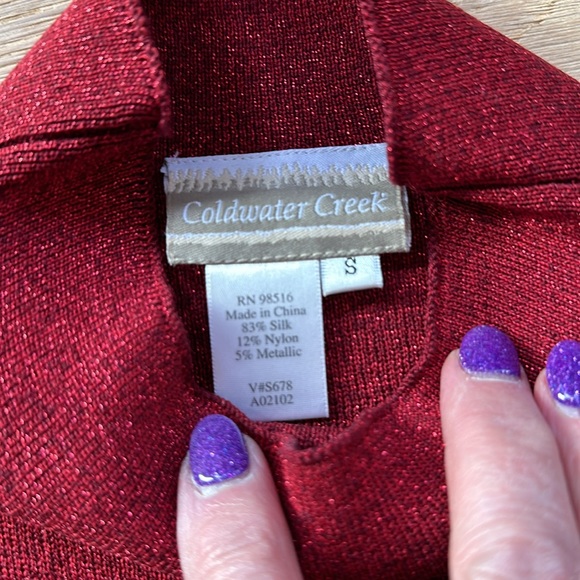 Coldwater Creek mock neck shell - Picture 2 of 7